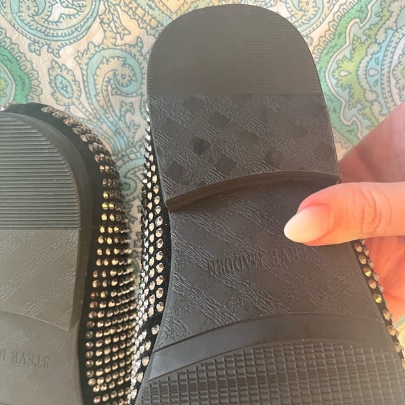 New without box Steve Madden Men's Caviar Rhinestone Slipper Loafer Size 7.5 - Picture 11 of 13